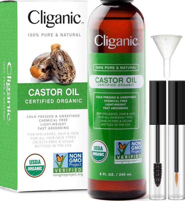 Cliganic USDA Organic Castor Oil | babaadi